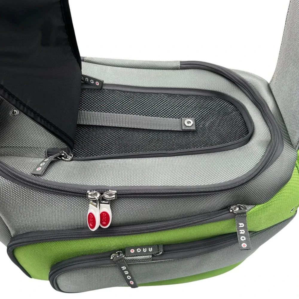 Argo Teafco Duff-O Pet Carrier Airline Approved Water Resistant Gray Kiwi Green‎